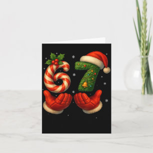 67 Hockey Hands Funny Christmas Meme Santa Card