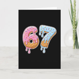 67 Ice Cream 67 Meme Funny Six Seven Gen Alpha Men Card