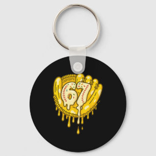 67 Ice Cream Drip Funny Six Seven Baseball  Keychain