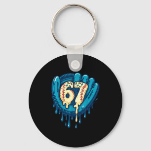 67 Ice Cream Drip Funny Six Seven Baseball Keychain