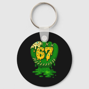 67 Ice Cream Drip Funny Six Seven Baseball  Keychain