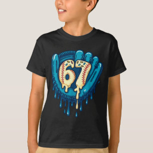 67 Ice Cream Drip Funny Six Seven Baseball T-Shirt