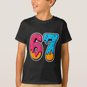 67 Ice Cream Drip Funny Six Seven Gen Alpha Meme S T-Shirt