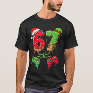 67 Ice Cream Drip Gamer Six Seven Meme Christmas K T-Shirt