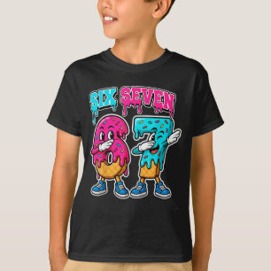 67 Ice Cream Drip Gen Alpha Slang Six Seven Meme 6 T-Shirt