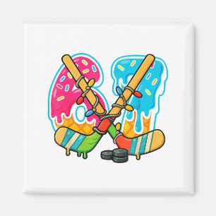 67 Ice Cream Drip Hockey Christmas Light  Magnet