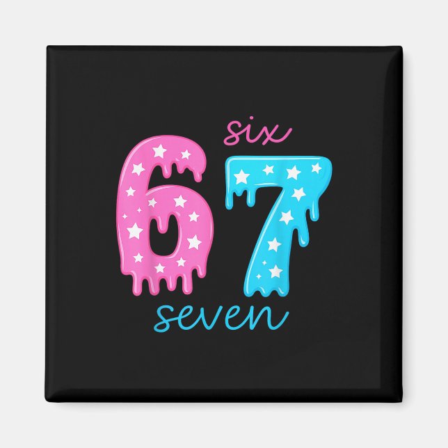 67 Ice Cream Drip Meme 6 7 Hallowee Costume Couple Magnet (Front)
