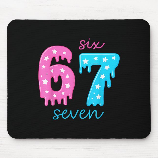 67 Ice Cream Drip Meme 6 7 Hallowee Costume Couple Mouse Pad (Front)