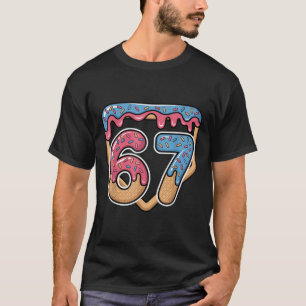 67 Ice Cream Drip Meme Baseball  T-Shirt