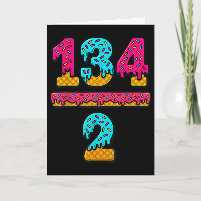 67 Ice Cream Drip Meme Division Math Teacher Gen A Card (Front)