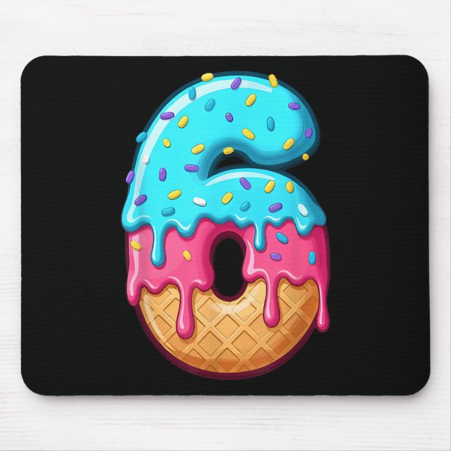 67 Ice Cream Drip Meme Funny 6 7 Halloween Costume Mouse Pad (Front)
