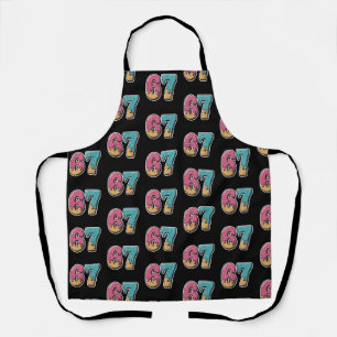 67 Ice Cream Drip Meme Funny Six Seven Gen Alpha Apron