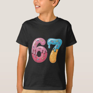 67 Ice Cream Drip Meme Funny Six Seven Gen Alpha S T-Shirt