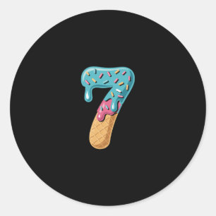 67 Ice Cream Drip Meme Funny Six Seven Matching Pa Classic Round Sticker