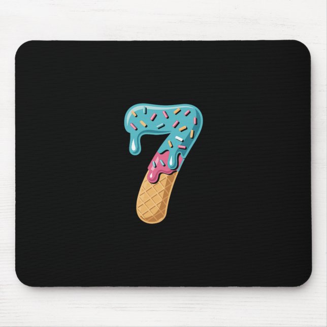 67 Ice Cream Drip Meme Funny Six Seven Matching Pa Mouse Pad (Front)