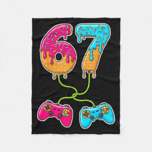 67 Ice Cream Drip Meme Gamer Six Seven Gen Alpha S Fleece Blanket