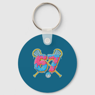 67 Ice Cream Drip Meme Gen Alpha Slang Lacrosse Sr Keychain