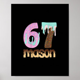67 Ice Cream Drip Meme Six Seven Gen Alpha Slang T Poster