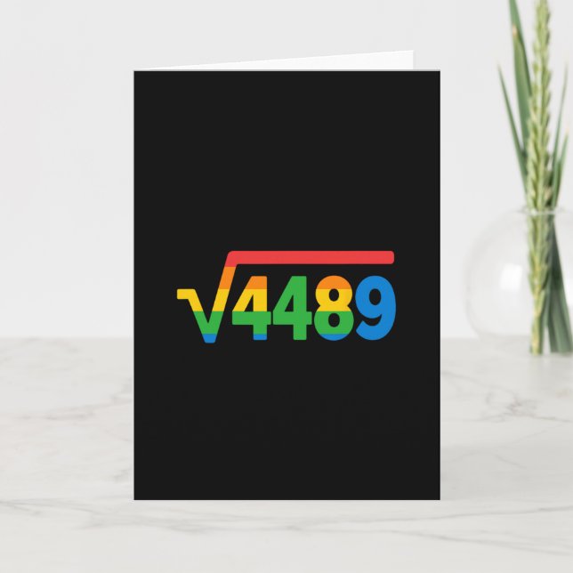 67 Ice Cream Drip Meme Square Root 4489  Card (Front)