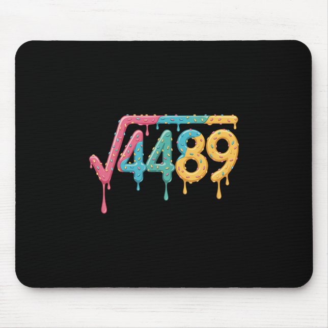 67 Ice Cream Drip Meme Square Root 4489 Slang Math Mouse Pad (Front)
