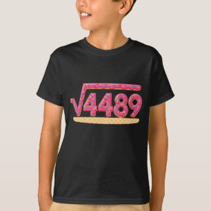 67 Ice Cream Drip Meme Square Root 4489 Slang Math T-Shirt