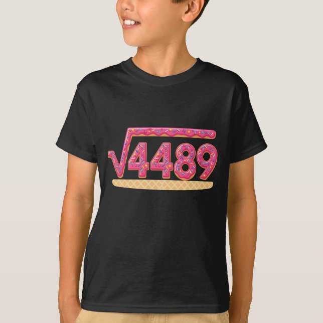67 Ice Cream Drip Meme Square Root 4489 Slang Math T-Shirt (Front)