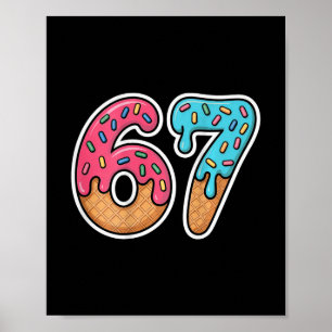 67 Ice Cream Drip (on Ck) Poster