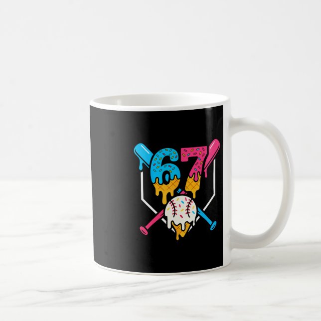 67 Ice Cream Drip Sell Meme Six Seven Gen Alpha Sl Coffee Mug (Right)