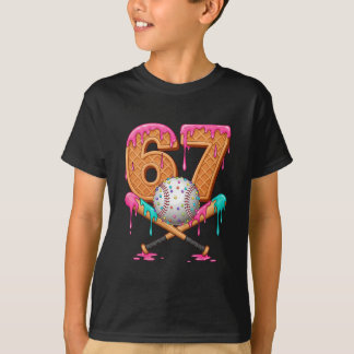 67 Ice Cream Drip Sell Number 67 Player 67th Birth T-Shirt