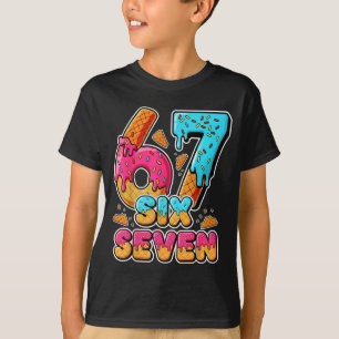 67 Ice Cream Drip Six Seven Meme Alpha Slang 6 7 N T-Shirt