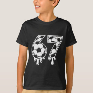 67 Ice Cream Drip Soccer Gen Alpha Six Seven Meme T-Shirt