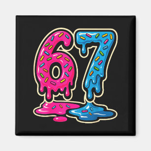 67 Ice Cream Meme Six Seven  Magnet