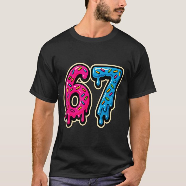 67 Ice Cream Meme Six Seven  T-Shirt (Front)