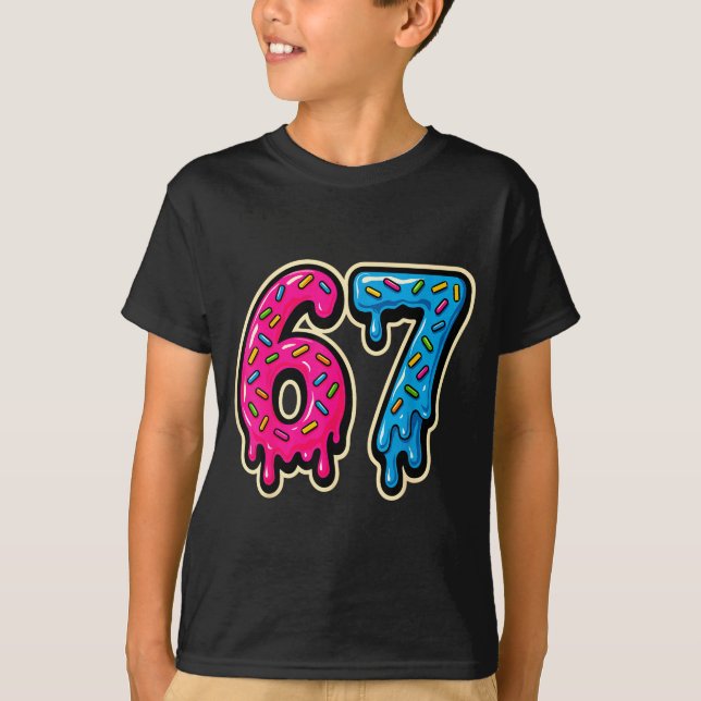 67 Ice Cream Meme Six Seven  T-Shirt (Front)