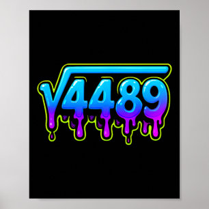 67 Ice Meme Square Root 4489 Slang Math Teacher  Poster
