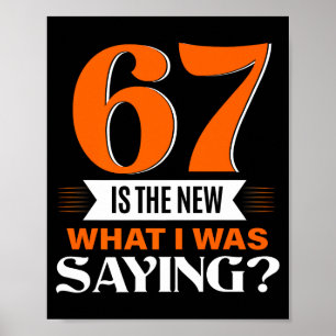67 Is The New What I Was Saying Funny 67th Birthda Poster