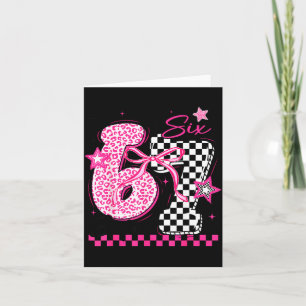 67 Leopard Checkered Funny Six Seven Meme 6-7 Teac Card