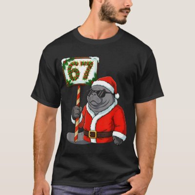 67 Manatee Christmas Six Seven Meme Brainrot Manat T-Shirt