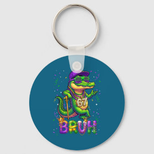 67 mardi gras alligator mardigator six seven bruh keychain