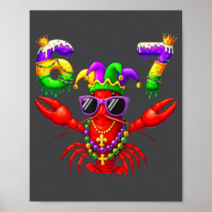 67 Mardi Gras Crawfish Beads Six Seven Carnival Bo Poster