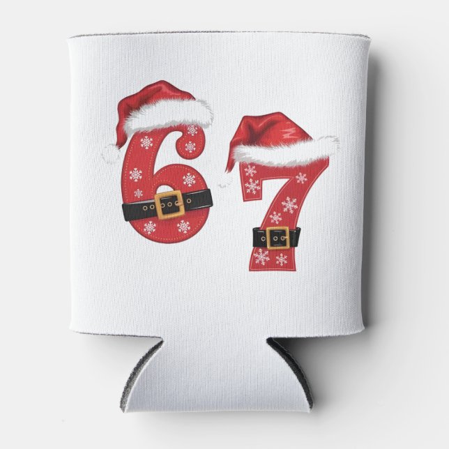 67 Mason Let's Get Sandy Christmas 67 Meme Funny Can Cooler (Front)