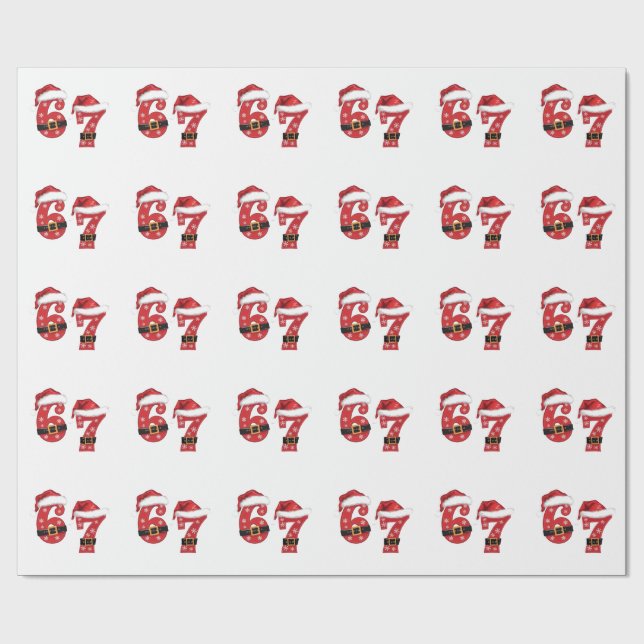 67 Mason Let's Get Sandy Christmas 67 Meme Funny Wrapping Paper (Flat)