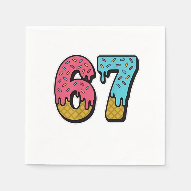 67 Mason Let's Get Sandy Funny  Napkins (Front)