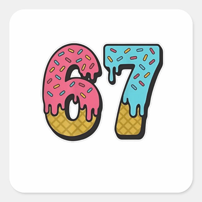 67 Mason Let's Get Sandy Funny  Square Sticker (Front)