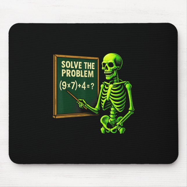 67 Math Halloween Skeleton Meme For Teachers And S Mouse Pad (Front)