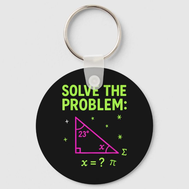 67 Math Meme Solve The Problem Funny Teachers Stud Keychain (Front)