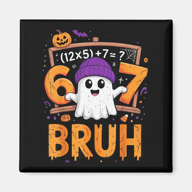 67 Math Teacher Halloween Costume Mathematics Math Magnet (Front)