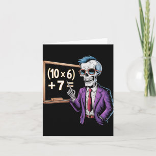 67 Math Teacher Meme Brainrot Six Seven Halloween Card