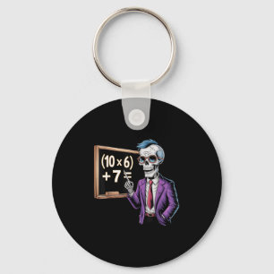 67 Math Teacher Meme Brainrot Six Seven Halloween Keychain