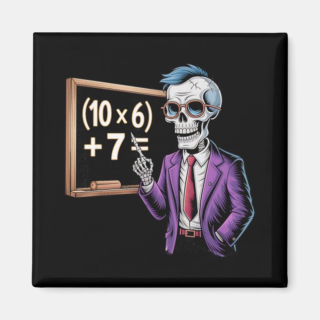 67 Math Teacher Meme Brainrot Six Seven Halloween  Magnet (Front)